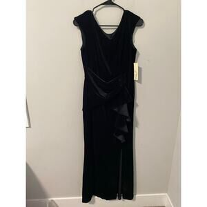 New Eliza J Black Velvet Sleeveless Dress Size 8